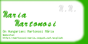 maria martonosi business card
